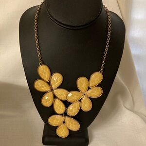 Yellow Floral Statement Necklace